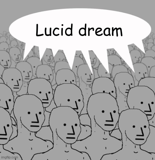 npc-crowd | Lucid dream | image tagged in npc-crowd | made w/ Imgflip meme maker