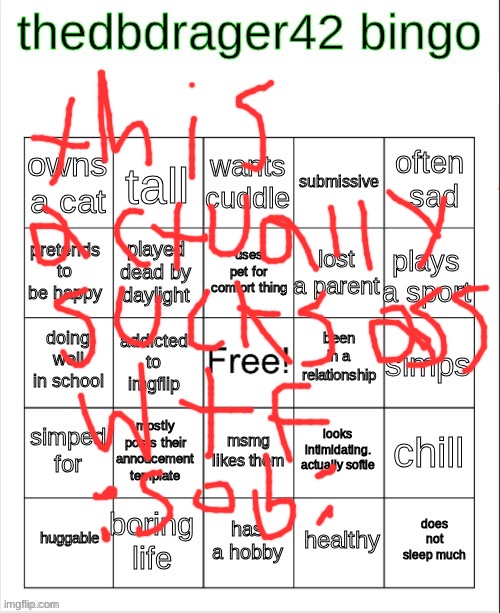 thedbdrager42 bingo | image tagged in thedbdrager42 bingo | made w/ Imgflip meme maker