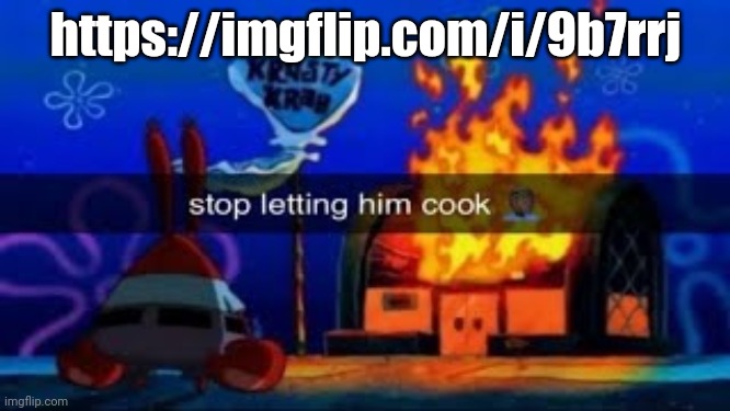 stop letting him cook | https://imgflip.com/i/9b7rrj | image tagged in stop letting him cook | made w/ Imgflip meme maker