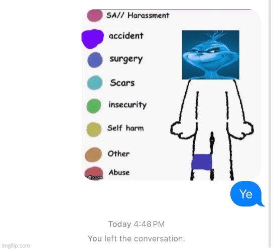 They done banned me from the new gc after my first message | made w/ Imgflip meme maker