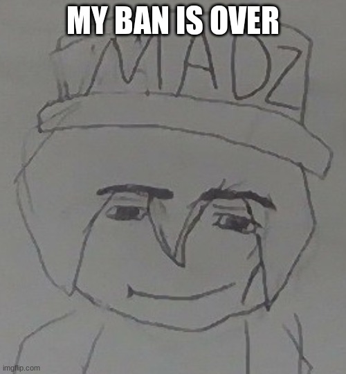 How mad | MY BAN IS OVER | image tagged in how mad | made w/ Imgflip meme maker
