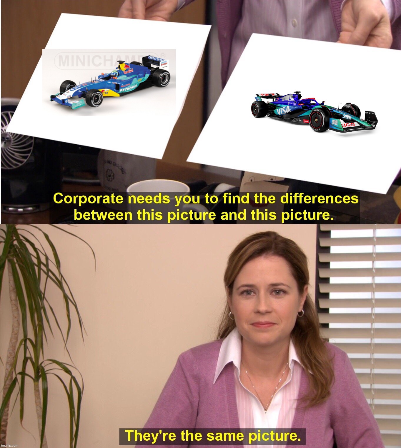 They're The Same Picture | image tagged in memes,they're the same picture,formula 1,team,racing,bulls | made w/ Imgflip meme maker