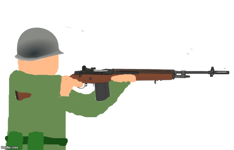 Another Drawing of a Vietnam-war Soldier Aiming an M1-Garand(Drawed from ImgFlip Draw/Paint) | image tagged in drawing,sketch,military,vietnam war,soldier,oc | made w/ Imgflip meme maker