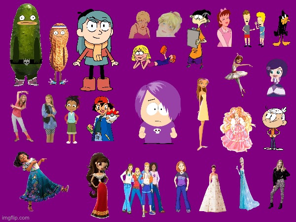 Miss Purple's Profile for YouTube | image tagged in the loud house,frozen,pokemon,looney tunes,encanto,ed edd n eddy | made w/ Imgflip meme maker