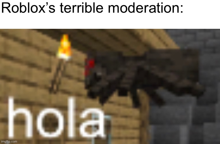 Roblox’s terrible moderation: | made w/ Imgflip meme maker