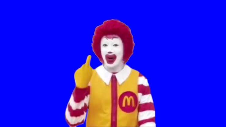 High Quality Ronald McDonald finger Blank Meme Template