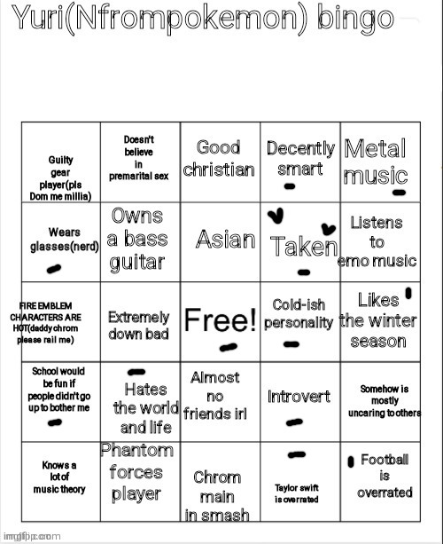 Nfrompokemon bingo | image tagged in nfrompokemon bingo | made w/ Imgflip meme maker