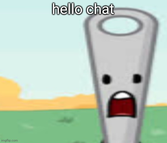 needle | hello chat | image tagged in needle | made w/ Imgflip meme maker