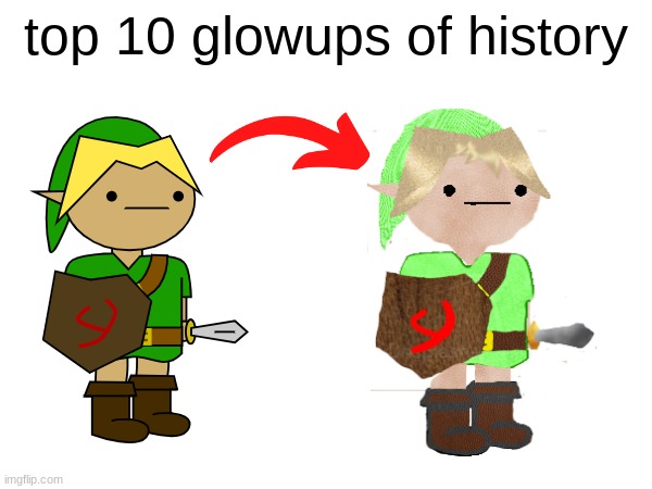 shitty fucking photoshop | top 10 glowups of history | made w/ Imgflip meme maker