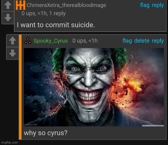 why so Cyrus | image tagged in why so cyrus | made w/ Imgflip meme maker