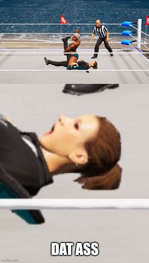 Jade is a baddie | DAT ASS | image tagged in jade cargill,aubrey edwards,aew,aew fight forever,nintendo switch,gamer | made w/ Imgflip meme maker