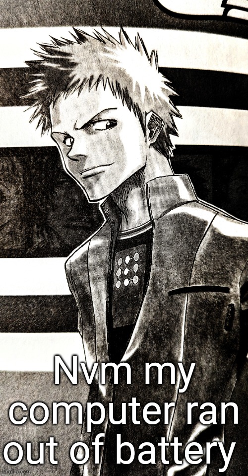 High contrast ichigo | Nvm my computer ran out of battery | image tagged in high contrast ichigo | made w/ Imgflip meme maker