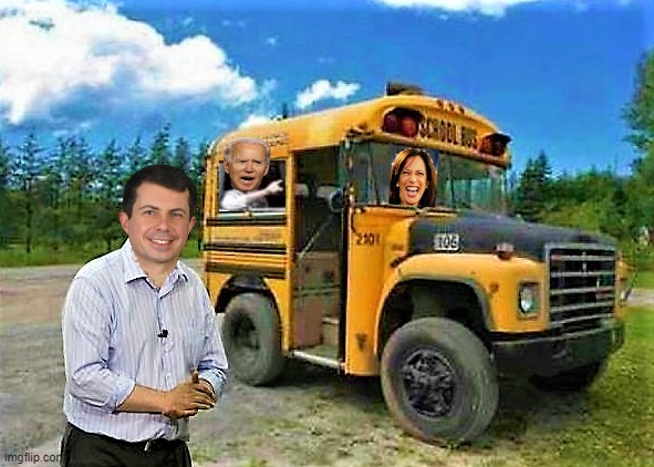 pete buttigieg takes biden and kamala for a ride | image tagged in pete buttigieg takes biden and kamala for a ride | made w/ Imgflip meme maker