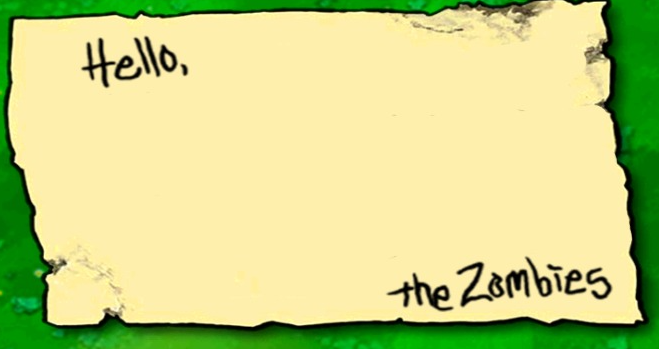 PvZ zombie note blank Blank Meme Template