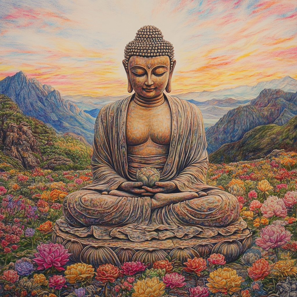 Buddha Field Blank Meme Template