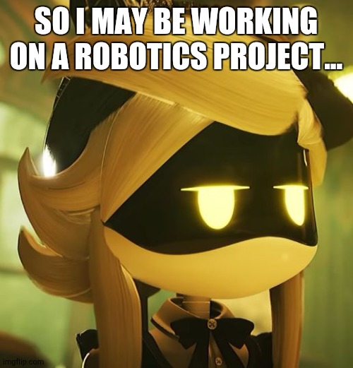 Only in the style of MD, but the reference is pretty clear... | SO I MAY BE WORKING ON A ROBOTICS PROJECT... | image tagged in cyn does not approve | made w/ Imgflip meme maker