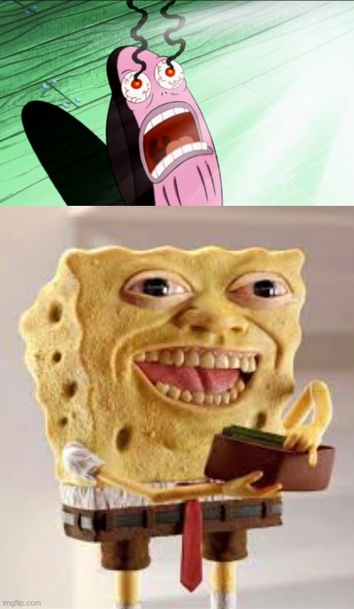 MY EYES!!!!! | image tagged in cursed spongebob,spongebob,cursed image | made w/ Imgflip meme maker