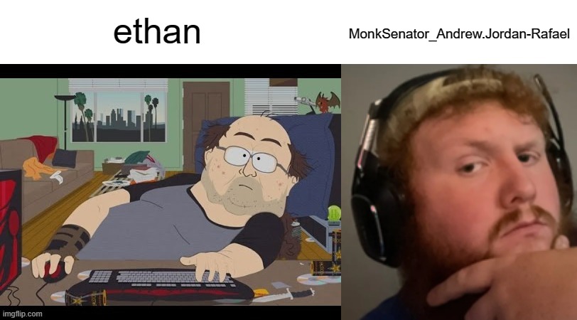 strongest fan vs weakest enjoyer | MonkSenator_Andrew.Jordan-Rafael; ethan | image tagged in strongest fan vs weakest enjoyer | made w/ Imgflip meme maker