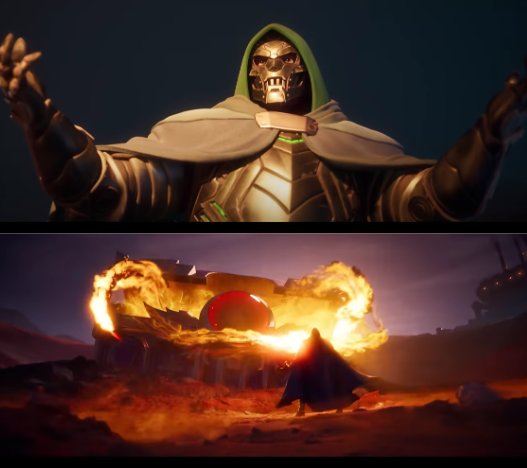 Dr Doom taking Pandora's Box's power Blank Meme Template