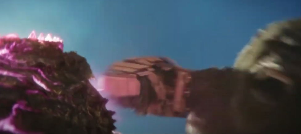 High Quality Kong punching Godzilla with beast glove Blank Meme Template