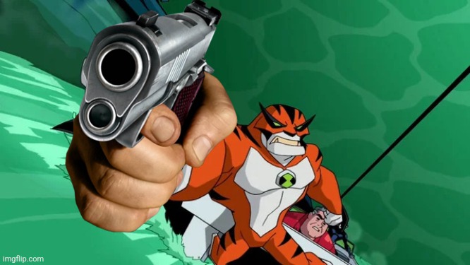 Ben 10 with a gun ? | image tagged in ben 10 | made w/ Imgflip meme maker