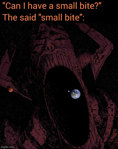 image tagged in bite,small,big | made w/ Imgflip meme maker