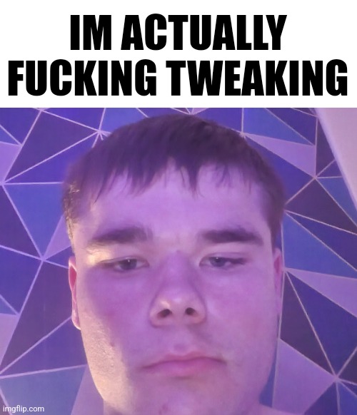 look at this dude | IM ACTUALLY FUCKING TWEAKING | image tagged in look at this dude | made w/ Imgflip meme maker