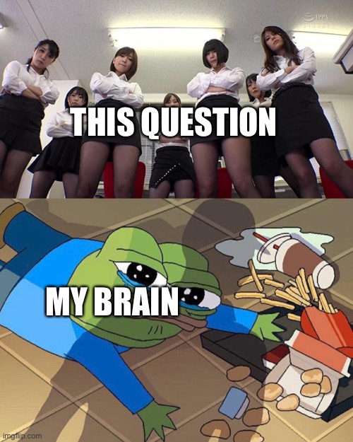 Pepe falls | THIS QUESTION MY BRAIN | image tagged in pepe falls | made w/ Imgflip meme maker