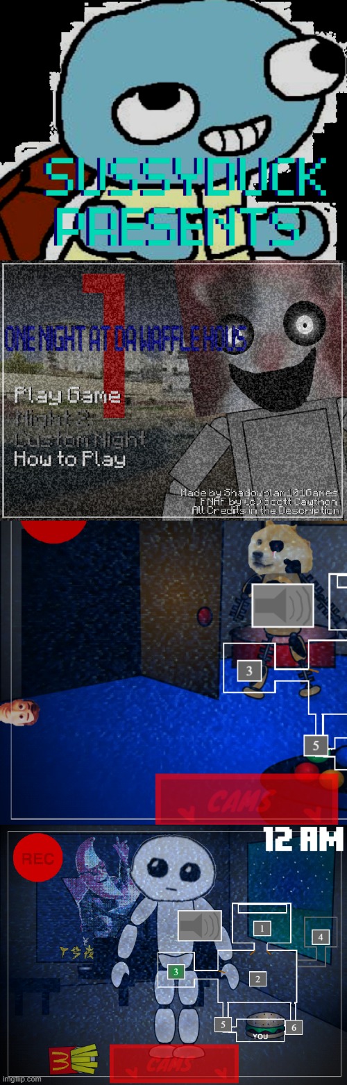 the scrapped designs for one night at da waffle hous (kitteh mp4) this is litteraly bad as fuck | made w/ Imgflip meme maker