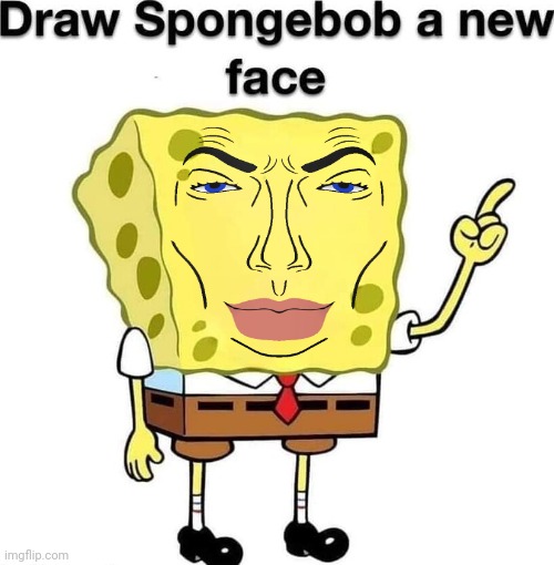 draw spongebob a new face | image tagged in draw spongebob a new face | made w/ Imgflip meme maker