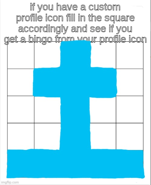 The cross stand | image tagged in profile icon bingo,cross | made w/ Imgflip meme maker