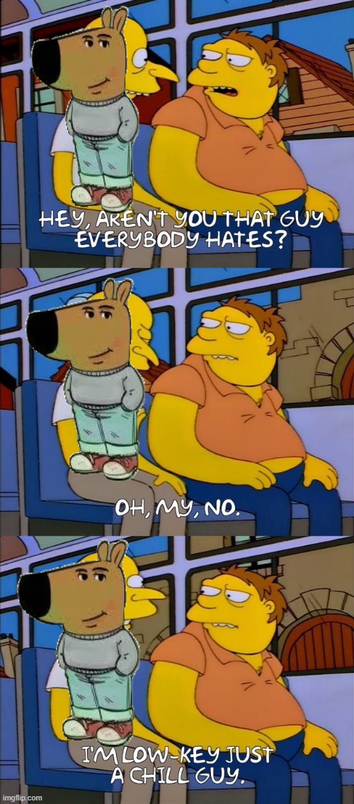 Stop hating on the chill guy | image tagged in the simpsons,simpsons,chill | made w/ Imgflip meme maker