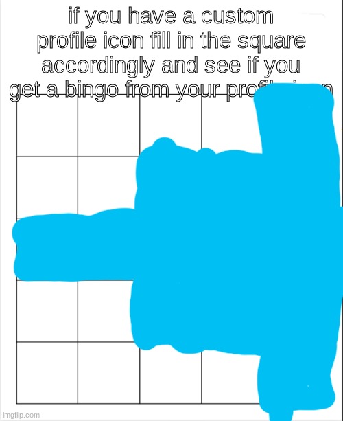 one bingo | image tagged in profile icon bingo | made w/ Imgflip meme maker