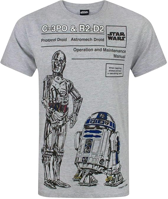 C-3PO & R2-D2 (1977) T-Shirt Blank Meme Template