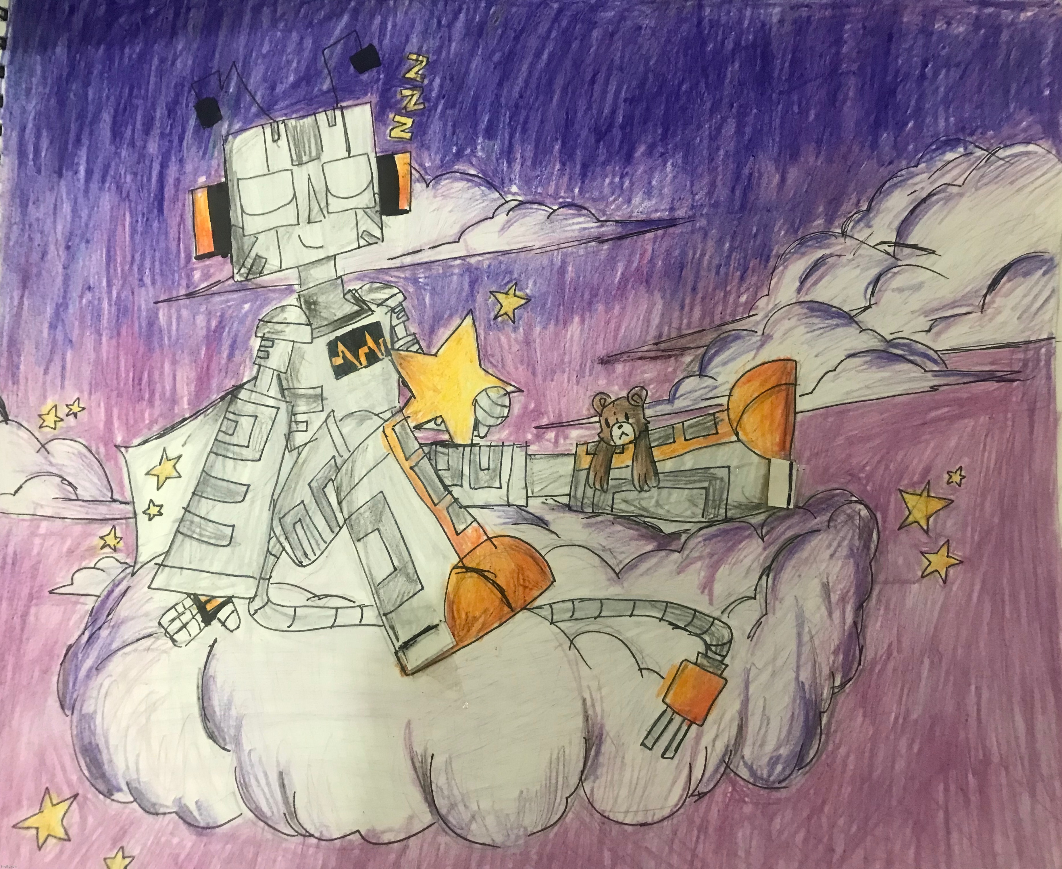 Dreaming above the sky (illustration) | made w/ Imgflip meme maker