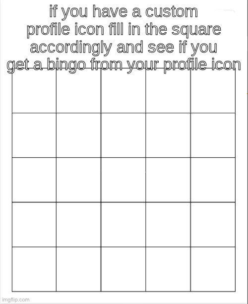 profile icon bingo | image tagged in profile icon bingo | made w/ Imgflip meme maker