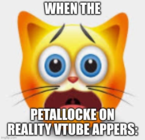 guys, before I say this, i'm a v-tuber now. I will still make those gasoline candles, But, check it out. | WHEN THE; PETALLOCKE ON REALITY VTUBE APPERS: | image tagged in petallocke red | made w/ Imgflip meme maker