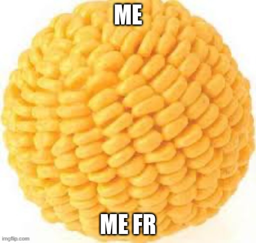 Cornball | ME; ME FR | image tagged in cornball | made w/ Imgflip meme maker