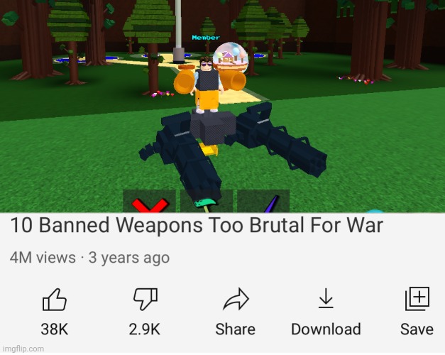 image tagged in banned weapons too brutal for war | made w/ Imgflip meme maker