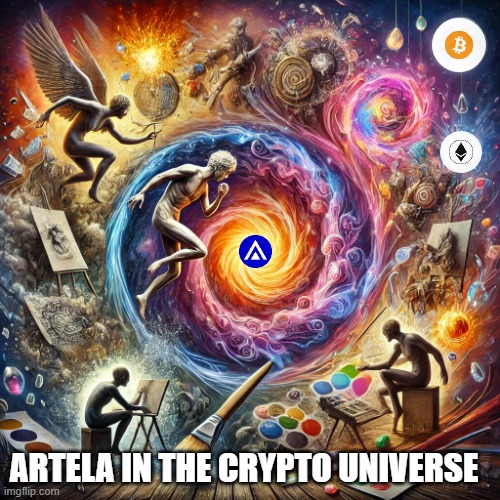 Artela in the Crypto Universe | ARTELA IN THE CRYPTO UNIVERSE | image tagged in memes,cryptocurrency | made w/ Imgflip meme maker