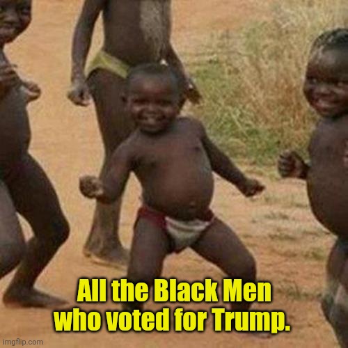 Third World Success Kid Meme | All the Black Men who voted for Trump. | image tagged in memes,third world success kid | made w/ Imgflip meme maker