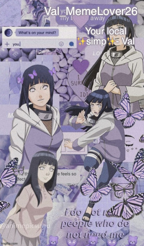 Val Hinata temp 2 | image tagged in val hinata temp 2 | made w/ Imgflip meme maker