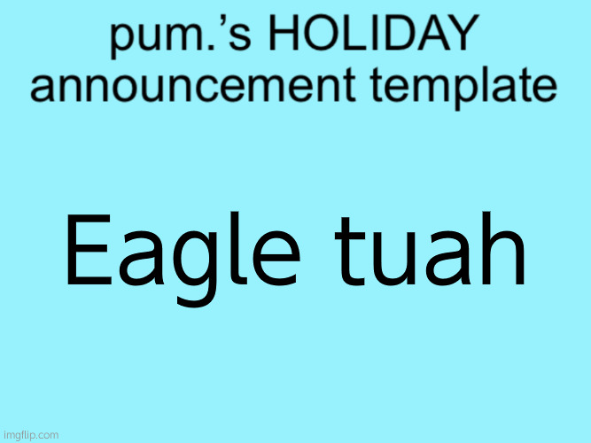 slightly less lazy ass temp | Eagle tuah | image tagged in slightly less lazy ass temp | made w/ Imgflip meme maker