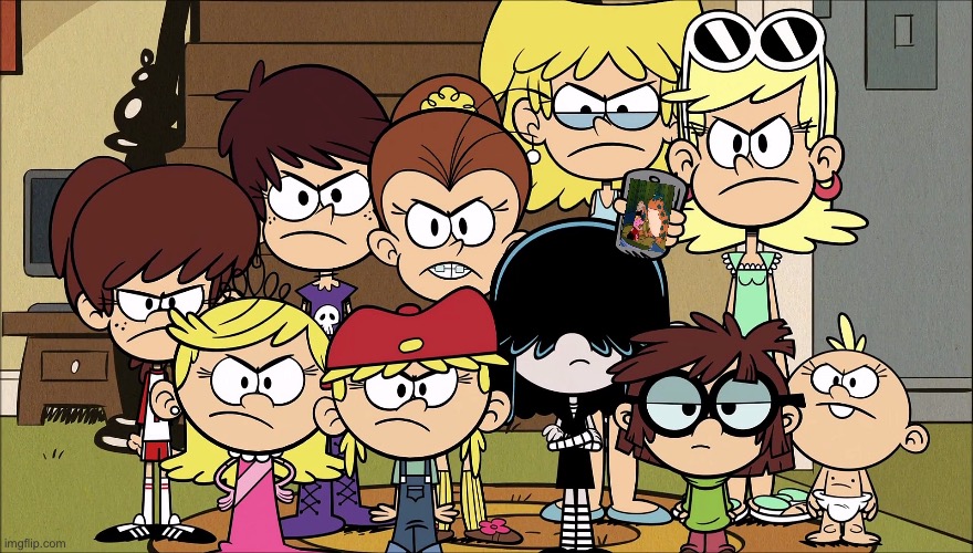 Loud Sisters are Not Happy | image tagged in the loud house,nickelodeon,loud house,lincoln loud,lori loud,magic school bus | made w/ Imgflip meme maker