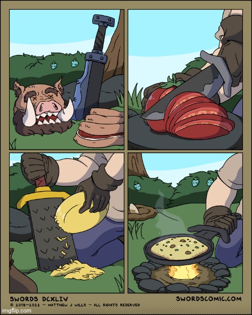 Omelet | image tagged in omelet,omelette,sword,egg,comics,comics/cartoons | made w/ Imgflip meme maker