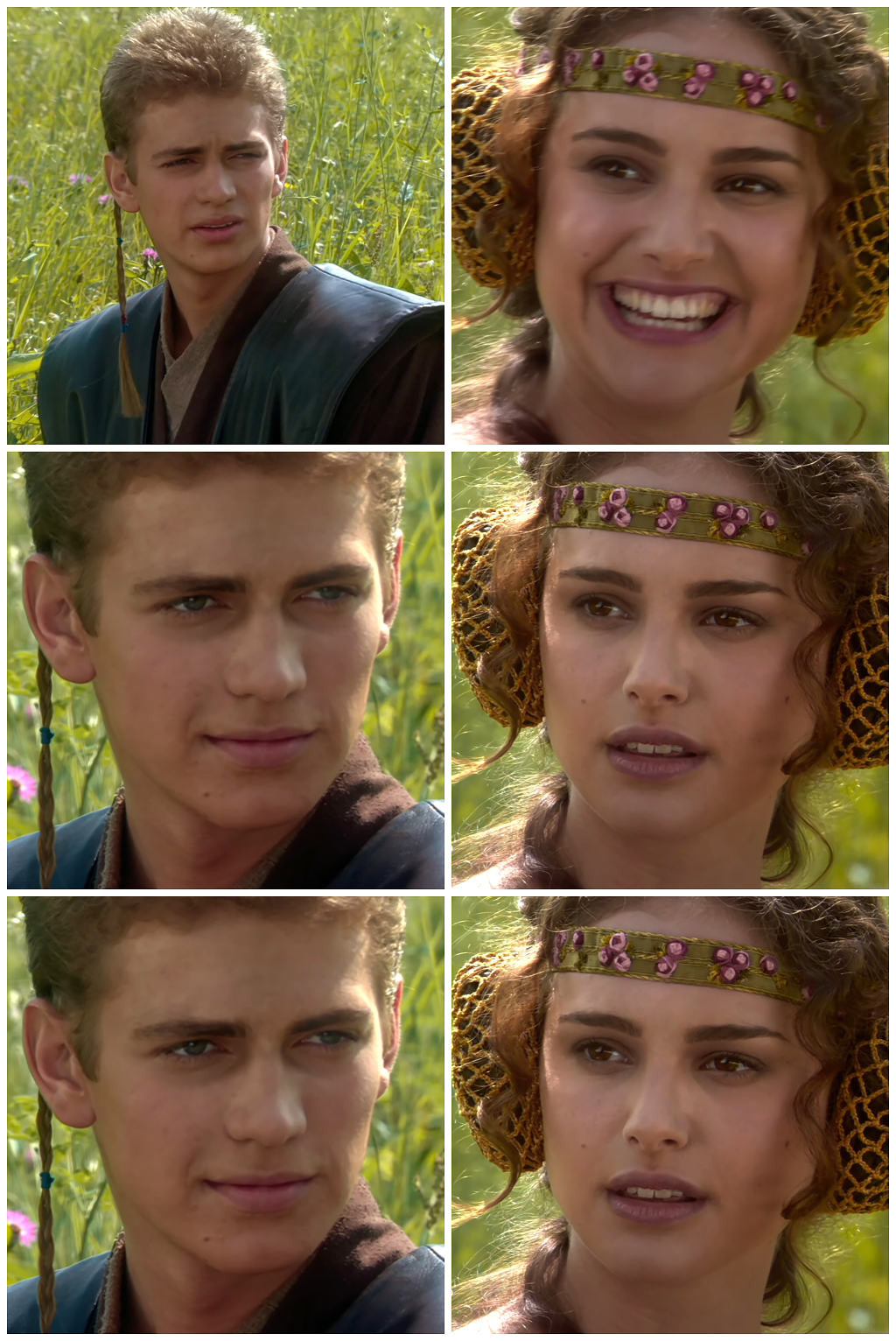 Anakin Padme 6 panel Blank Meme Template