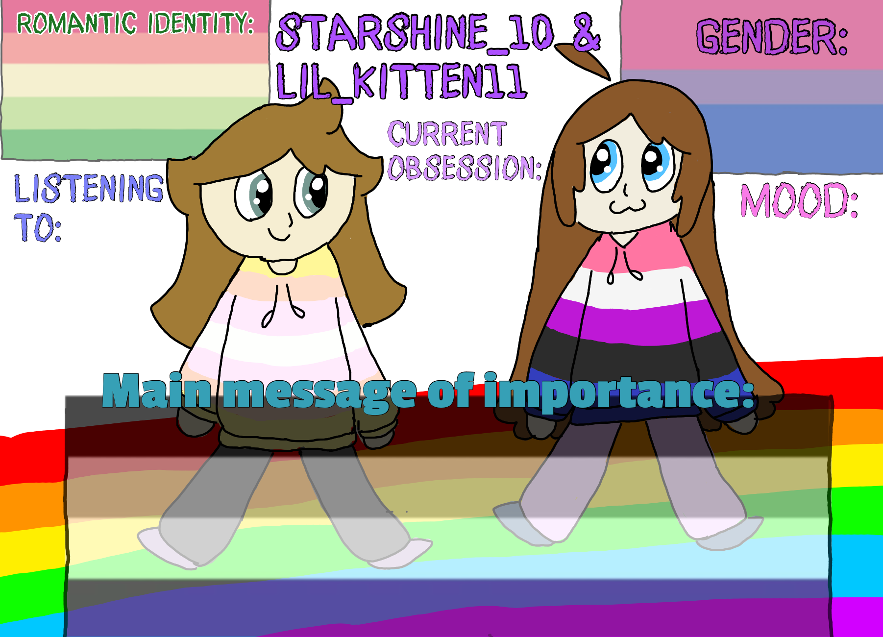 Star & Ashley separate shared announcement temp Blank Meme Template