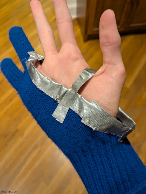 "improved" glove | made w/ Imgflip meme maker