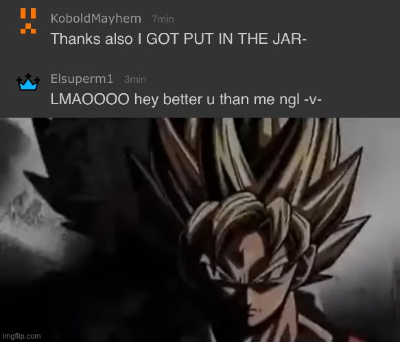 Never ever say this to an artist | image tagged in goku staring | made w/ Imgflip meme maker