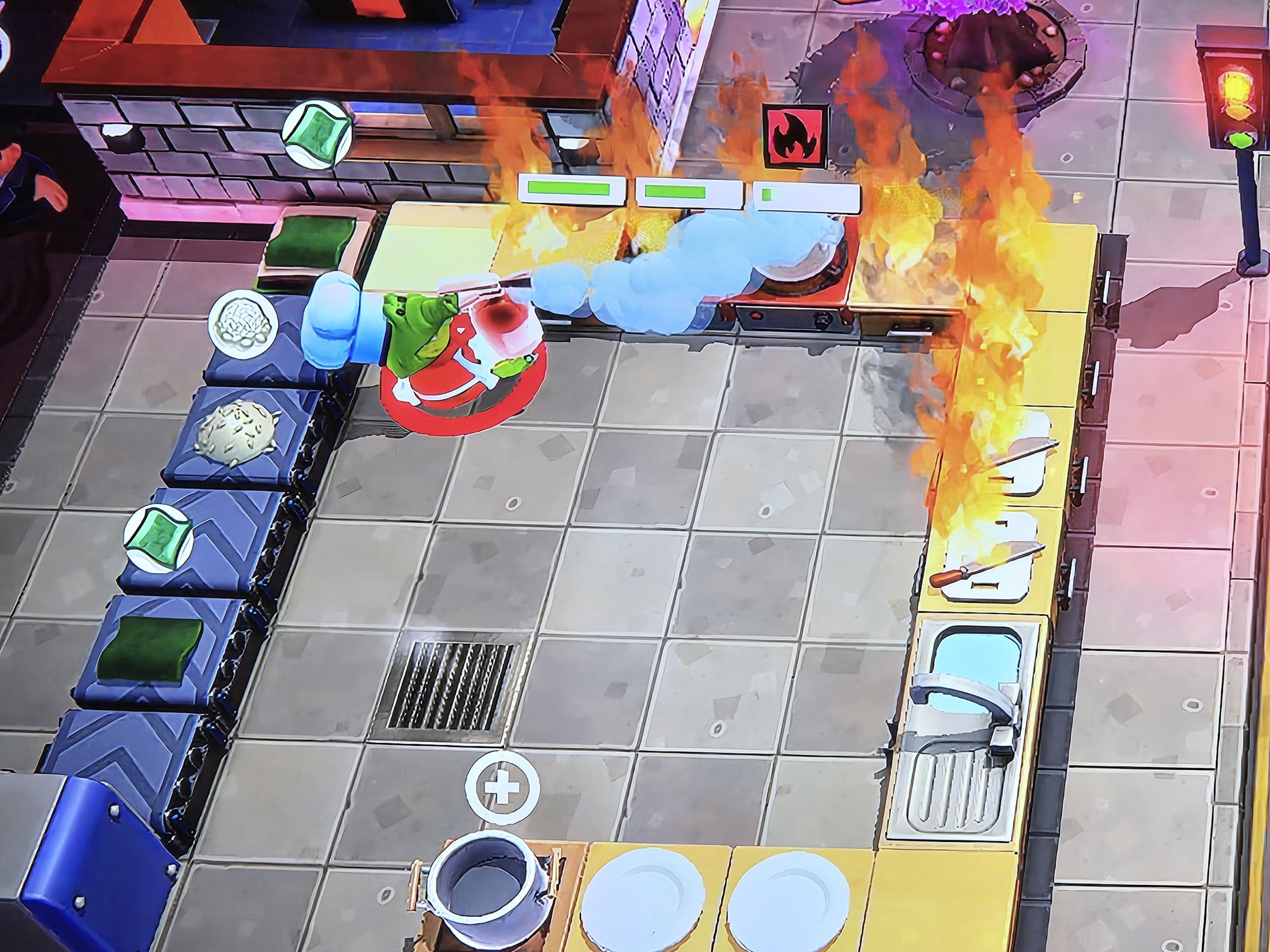 Overcooked 2 Kitchen Fire Blank Meme Template